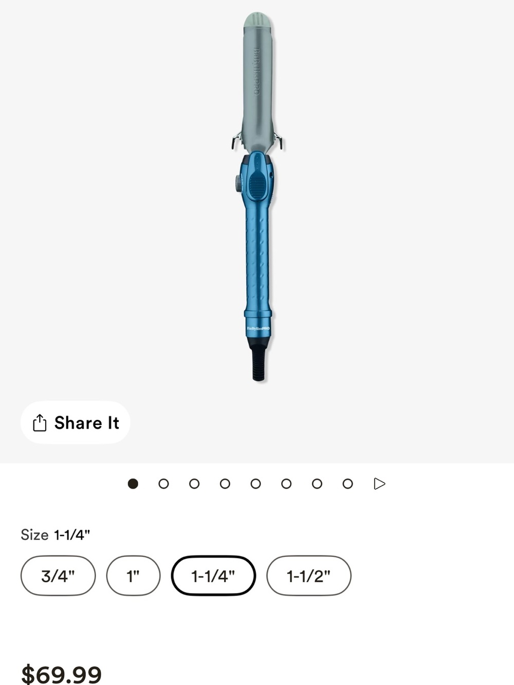 Blue Curling Iron - Brand Blank